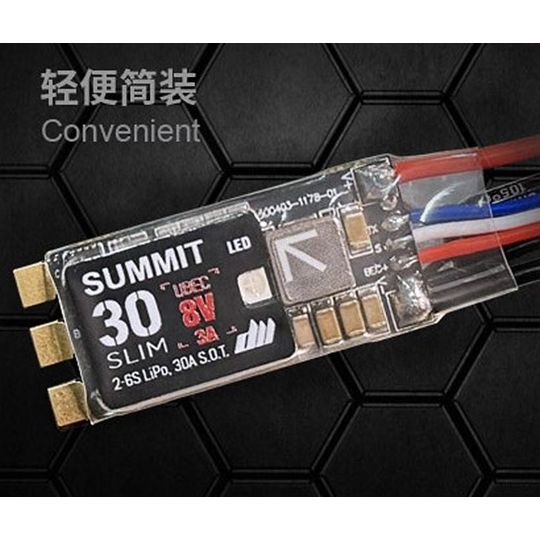 Dualsky SUMMIT 30 SLIM 8V SBEC ESC (SUMMIT-30SLIMU8)