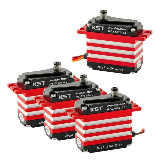 KST 12V HLS Brushless Servo Combo - HLS3008-12 & HLS1535-12 (KST-HLS-COMBO-12V)