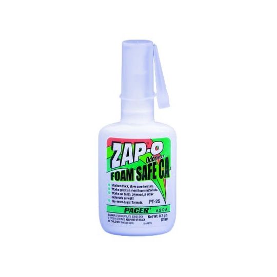 ZAP Odourless Foam Safe CA+ 0.7 oz Superglue PT25